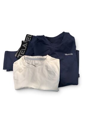 TELALEO Fleece Lined Compression Shirt Pants & DSG Compression top Size Medium